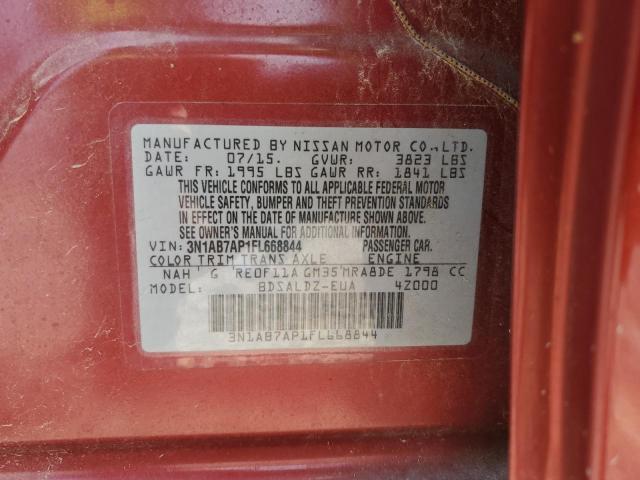 3N1AB7AP1FL668844 - 2015 NISSAN SENTRA S Rot Foto 13