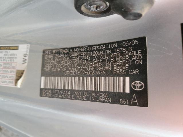 JTKDE167760067676 - 2006 TOYOTA SCION TC 银色 照片 13