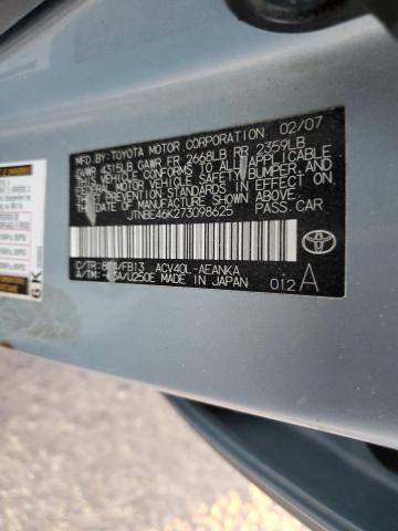 JTNBE46K273098625 - 2007 TOYOTA CAMRY CE TURQUOISE photo 12