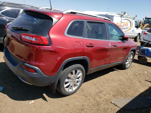 1C4PJLDB7GW165334 - 2016 JEEP CHEROKEE LIMITED RED photo 3