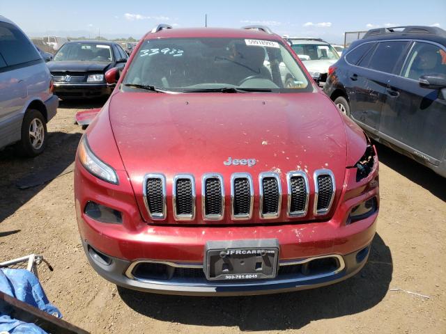 1C4PJLDB7GW165334 - 2016 JEEP CHEROKEE LIMITED RED photo 5