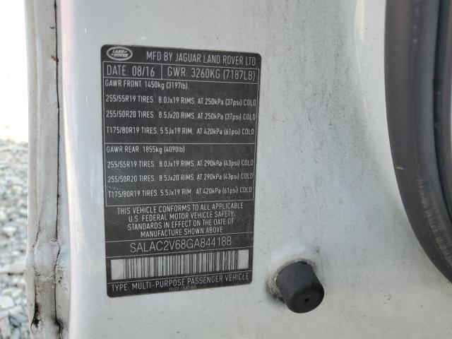 SALAC2V68GA844188 - 2016 LAND ROVER LR4 თეთრი ფოტო 14