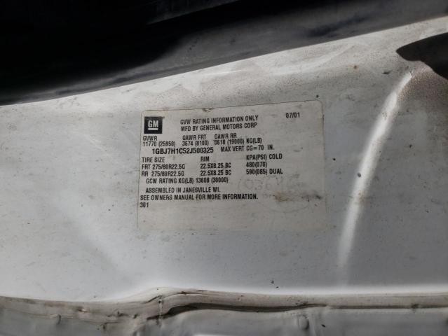 1GBJ7H1C52J500325 - 2002 CHEVROLET C-SERIES C7H042 WHITE photo 12