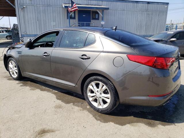 5XXGN4A70DG105855 - 2013 KIA OPTIMA EX GRAY photo 2