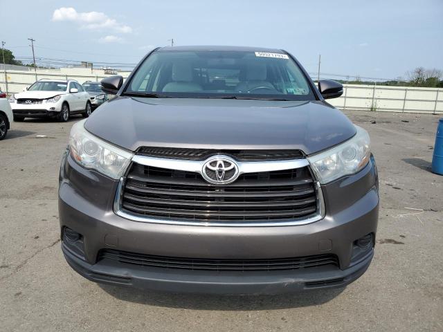 5TDBKRFH0FS214903 - 2015 TOYOTA HIGHLANDER LE GRAY photo 5