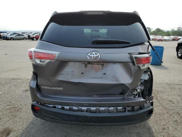 5TDBKRFH0FS214903 - 2015 TOYOTA HIGHLANDER LE GRAY photo 6