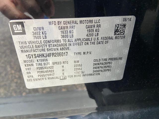 1GYS4HKJ4FR206017 - 2015 CADILLAC ESCALADE ESV LUXURY BLACK photo 15