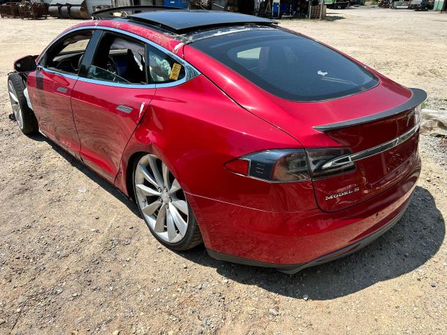 5YJSA1E42FF114101 - 2016 TESLA MODEL S P9 أحمر صورة 3