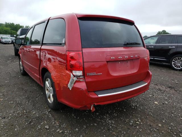 2C4RDGBG6DR619423 - 2013 DODGE GRAND CARA SE RED photo 3