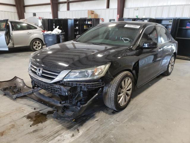 1HGCR2F73EA138606 - 2014 HONDA ACCORD EX BLACK photo 2