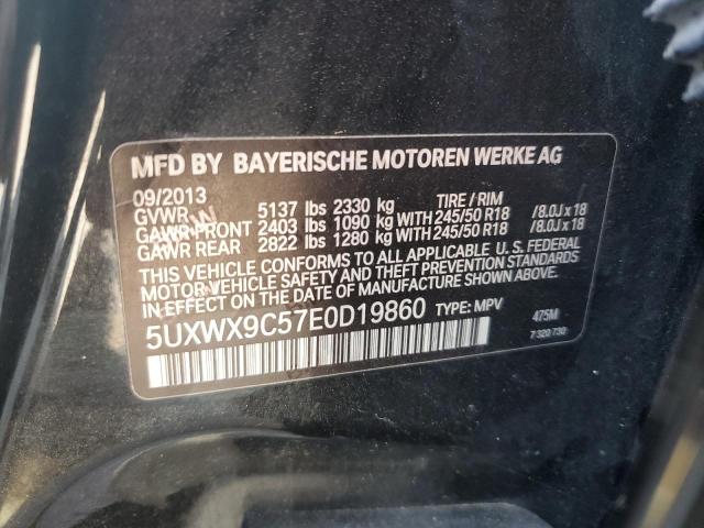 5UXWX9C57E0D19860 - 2014 BMW X3 XDRIVE28I BLACK photo 13