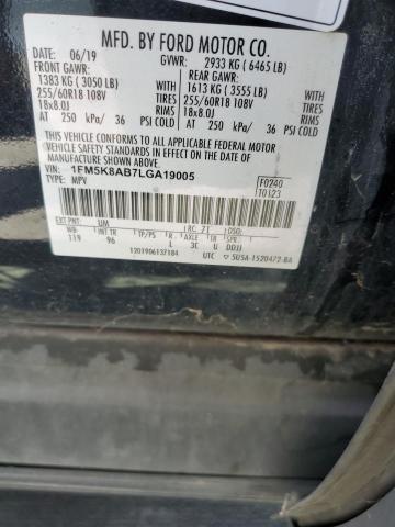 1FM5K8AB7LGA19005 - 2020 FORD EXPLORER POLICE INTERCEPTOR 双色 照片 13