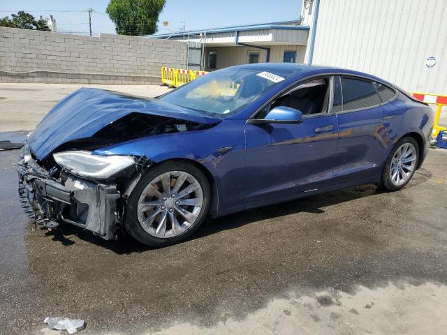 5YJSA1E24JF246719 - 2018 TESLA MODEL S ლურჯი ფოტო 1
