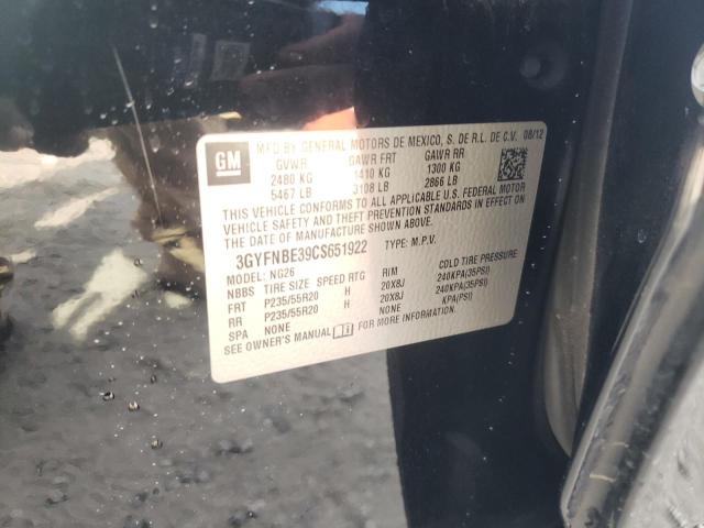 3GYFNBE39CS651922 - 2012 CADILLAC SRX PERFORMANCE COLLECTION 黑色 照片 12