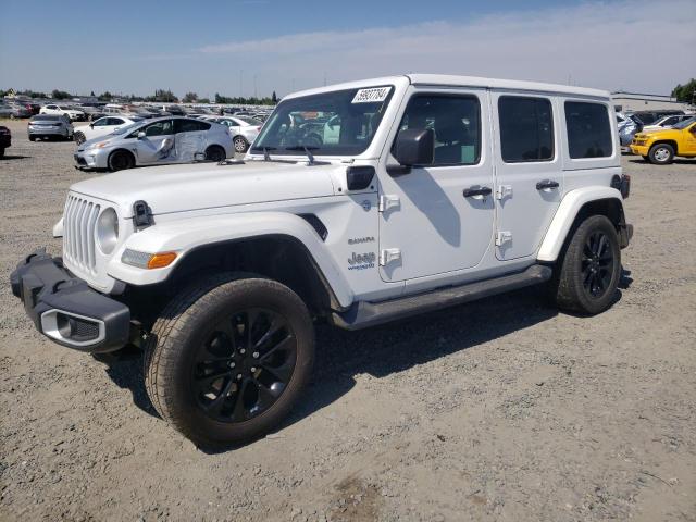 1C4JJXP61MW676836 - 2021 JEEP WRANGLER U SAHARA 4XE WHITE photo 1