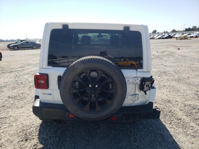 1C4JJXP61MW676836 - 2021 JEEP WRANGLER U SAHARA 4XE WHITE photo 6