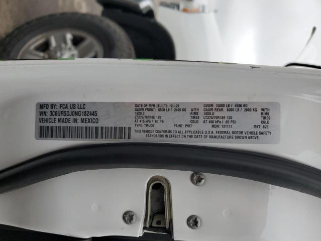 3C6UR5DJ0NG182445 - 2022 RAM 2500 BIG HORN/LONE STAR WHITE photo 12