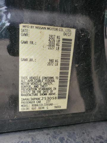 1N4AL3APXHC253058 - 2017 NISSAN ALTIMA 2.5 BLACK photo 12