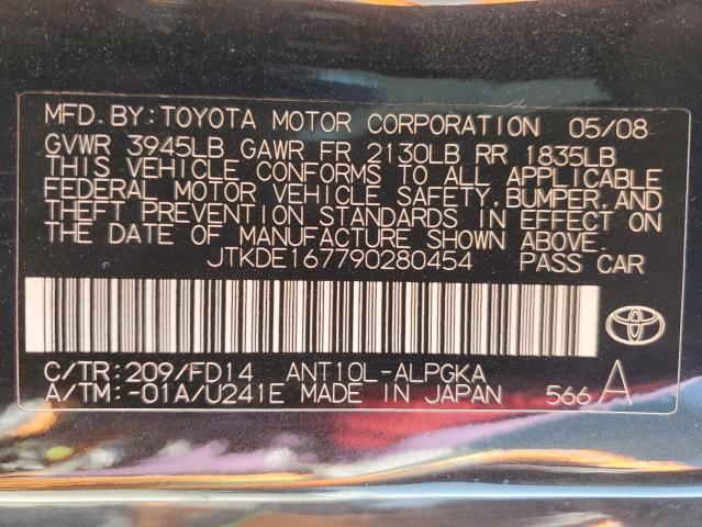 JTKDE167790280454 - 2009 TOYOTA SCION TC Qara foto 12