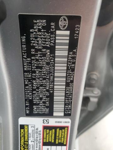 4T1BZ1HK3JU013471 - 2018 TOYOTA CAMRY XSE SILVER photo 12