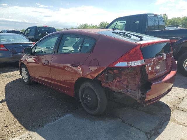 JHMZE2H52AS021800 - 2010 HONDA INSIGHT LX RED photo 2