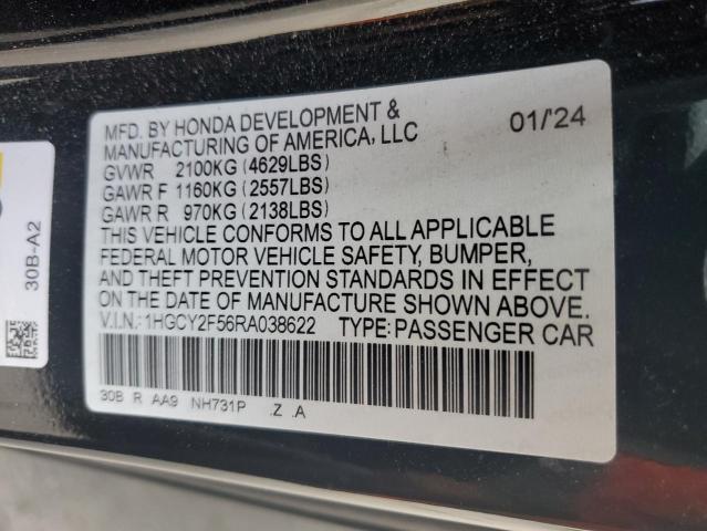 1HGCY2F56RA038622 - 2024 HONDA ACCORD HYBRID SPORT BLACK photo 13