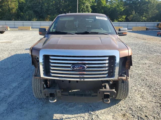 1FTEX1EM3CFB22565 - 2012 FORD F150 SUPER CAB BROWN photo 5