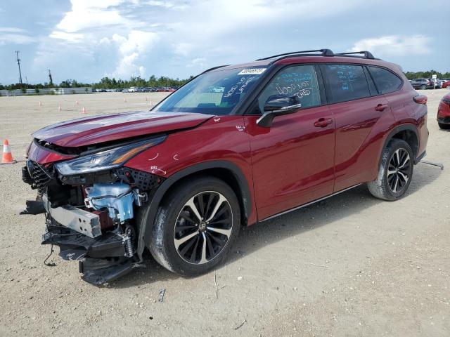 5TDJZRBH6MS060188 - 2021 TOYOTA HIGHLANDER XSE RED photo 1