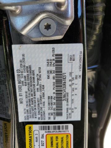 3LN6L5FC0JR618271 - 2018 LINCOLN MKZ RESERVE შავი ფოტო 12