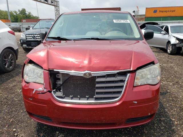 2A8HR44H38R761793 - 2008 CHRYSLER TOWN & COU LX RED photo 5