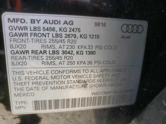 WA1CNAFY5J2228495 - 2018 AUDI Q5 PRESTIGE BLACK photo 14