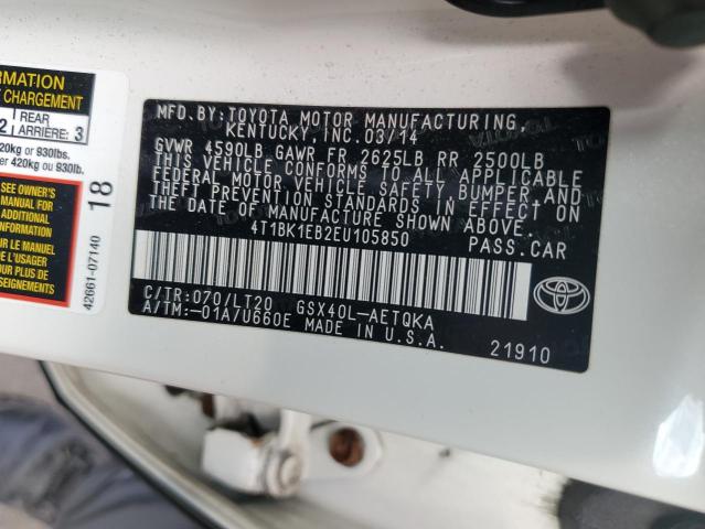 4T1BK1EB2EU105850 - 2014 TOYOTA AVALON BASE Ağ foto 13