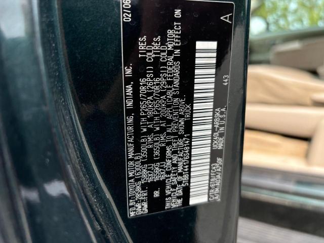 5TBBT44176S481471 - 2006 TOYOTA TUNDRA ACCESS CAB SR5 GREEN photo 10