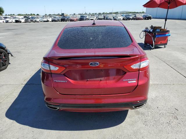 3FA6P0K91ER360795 - 2014 FORD FUSION TITANIUM RED photo 6