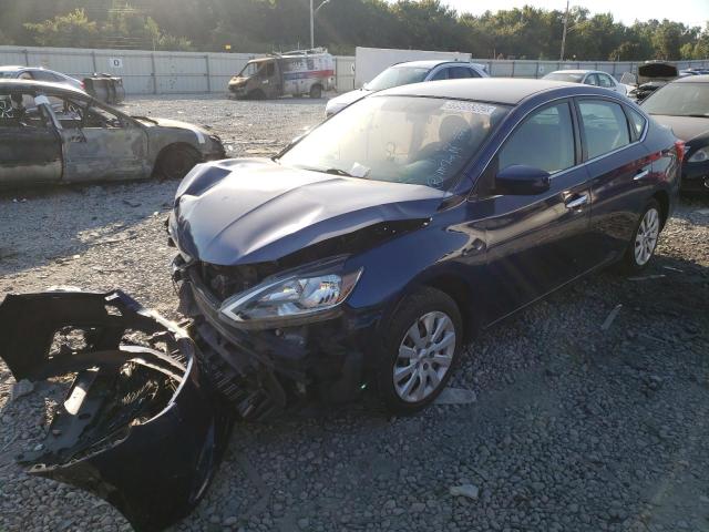 3N1AB7AP5JY267695 - 2018 NISSAN SENTRA S 蓝色 照片 2