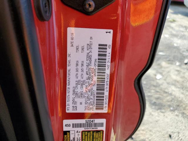 5TFSZ5AN1GX020717 - 2016 TOYOTA TACOMA ACCESS CAB წითელი ფოტო 12