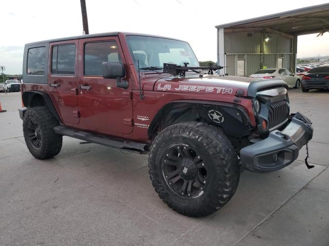 1J4GA59187L190346 - 2007 JEEP WRANGLER SAHARA MAROON photo 4