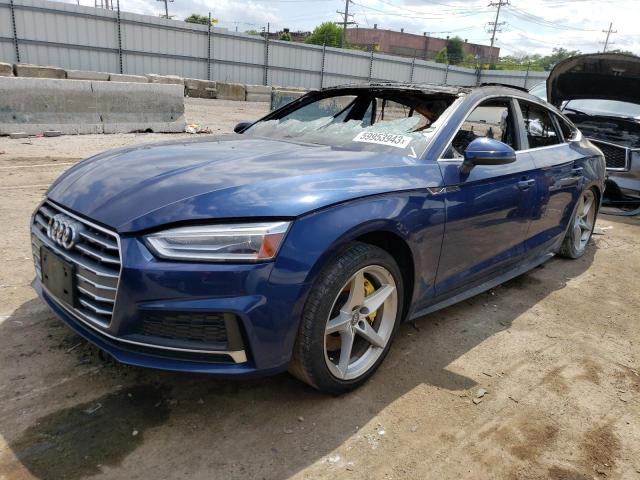 WAUDNCF51JA100981 - 2018 AUDI A5 PREMIUM S LINE BLUE photo 1