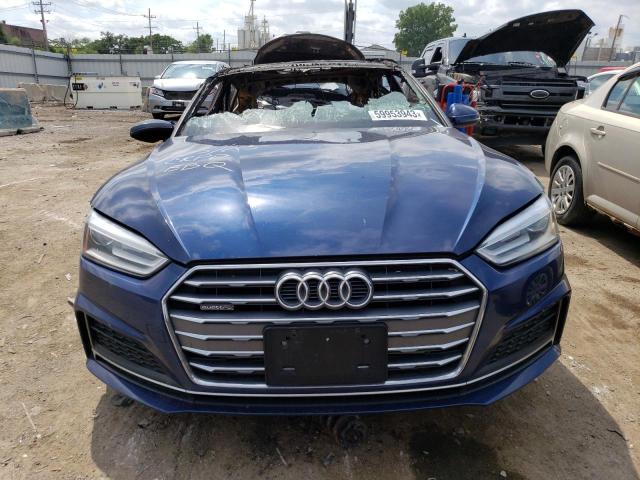 WAUDNCF51JA100981 - 2018 AUDI A5 PREMIUM S LINE BLUE photo 5