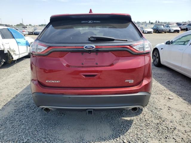 2FMPK4J80FBB97162 - 2015 FORD EDGE SEL RED photo 6