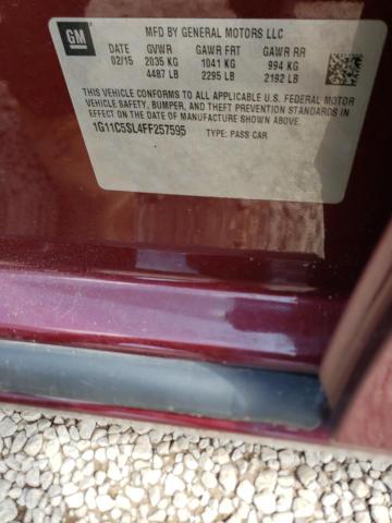 1G11C5SL4FF257595 - 2015 CHEVROLET MALIBU 1LT 栗色 照片 12