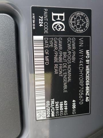 W1Y4KDHY0RP705670 - 2024 MERCEDES-BENZ SPRINTER 2500 GRAY photo 14