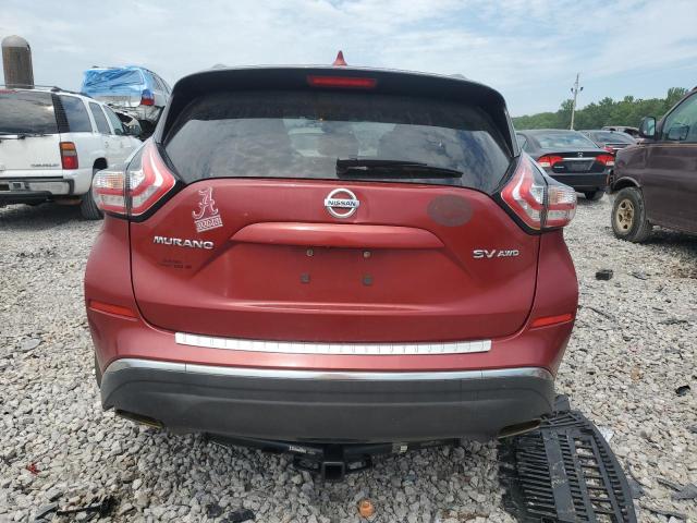 5N1AZ2MH2HN124089 - 2017 NISSAN MURANO S RED photo 6