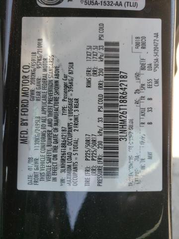 3LNHM26T18R642187 - 2008 LINCOLN MKZ BLACK photo 12