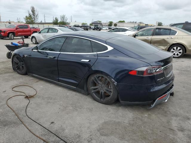5YJSA1H16EFP51363 - 2014 TESLA MODEL S BLUE photo 2