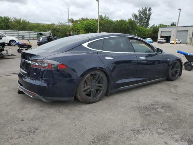 5YJSA1H16EFP51363 - 2014 TESLA MODEL S BLUE photo 3