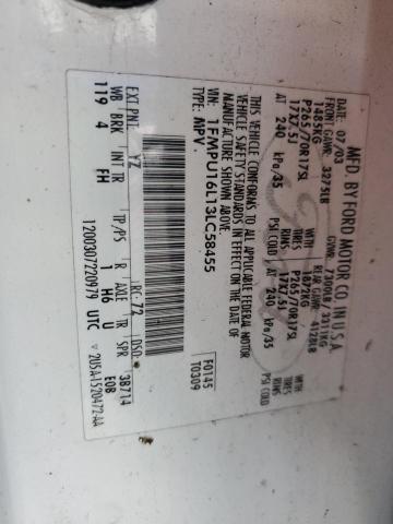 1FMPU16L13LC58455 - 2003 FORD EXPEDITION XLT WHITE photo 13