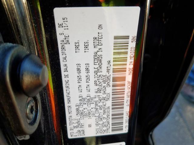 3TMGZ5AN7GM010186 - 2016 TOYOTA TACOMA DOUBLE CAB  照片 10