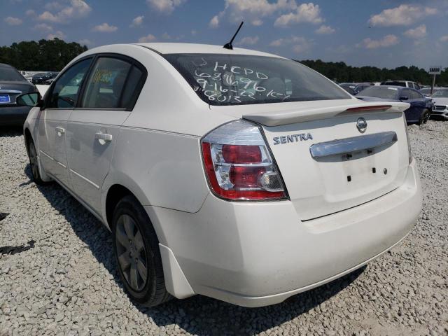 3N1AB6AP4CL718013 - 2012 NISSAN SENTRA 2.0 WHITE photo 3