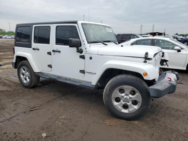 1C4BJWEG5FL703955 - 2015 JEEP WRANGLER U SAHARA WHITE photo 4